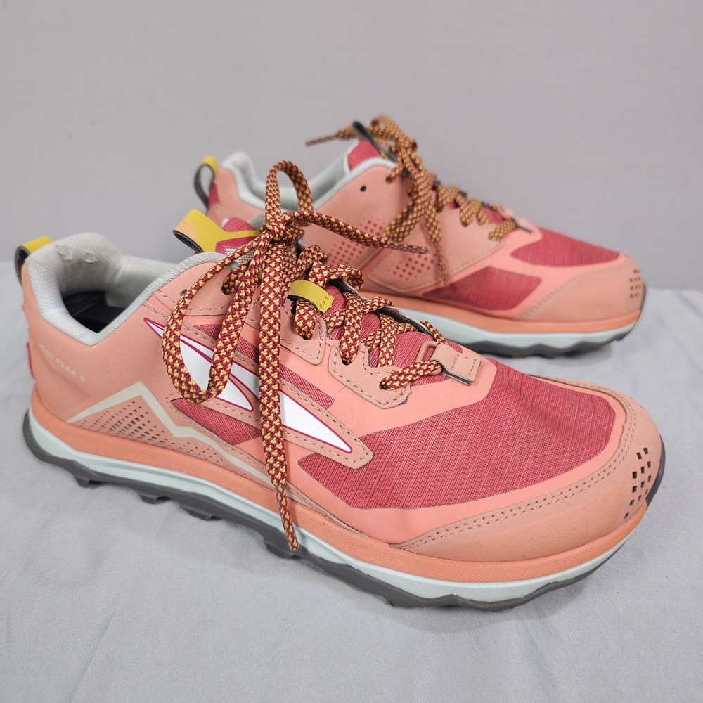 Altra Loan Peak 5 Shoes Women Size 8.5 Pink Rose Coral Low Trail Hiking Sneaker